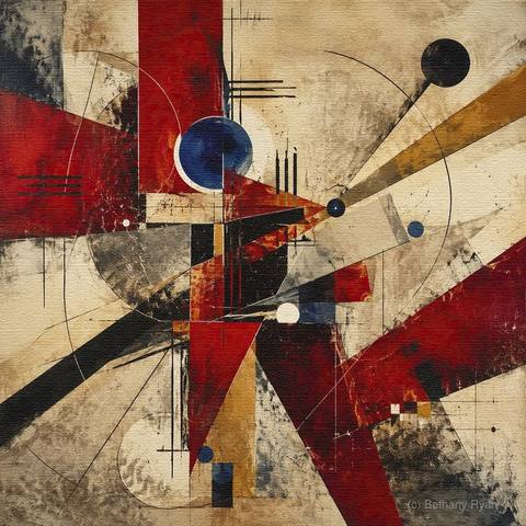 Crimson Geometry Resonant Rhythm
